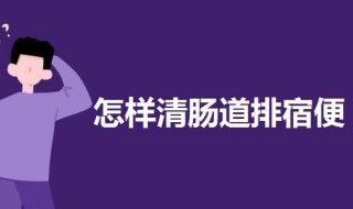 怎样清肠道排宿便（怎样清肠道排宿便女）