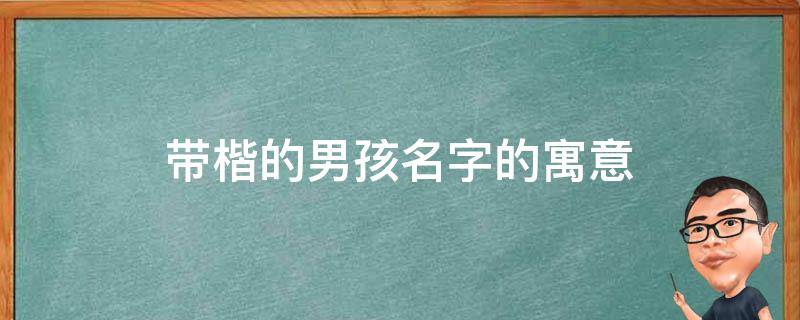 带楷的男孩名字的寓意（带楷字有寓意深远名字）