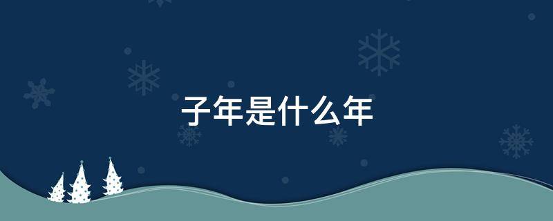 子年是什么年（申年是什么年）