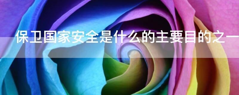 保卫国家安全是什么的主要目的之一（保卫国家安全是什么的主要目的之一是）