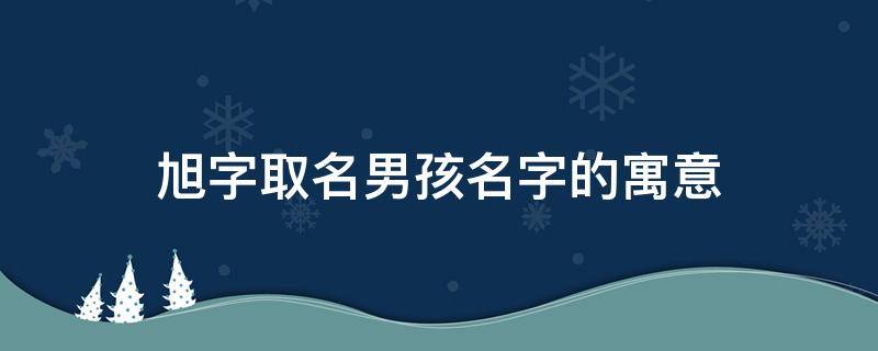 旭字取名男孩名字的寓意（旭字取名男孩名字的寓意是什么）