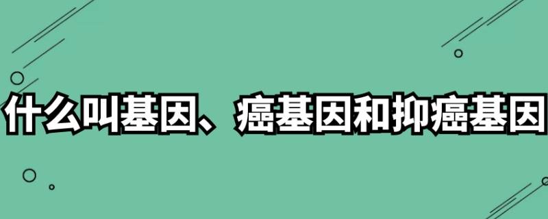 什么叫基因、癌基因和抑癌基因 抑癌基因是指什么的基因